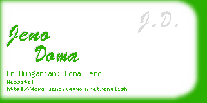 jeno doma business card